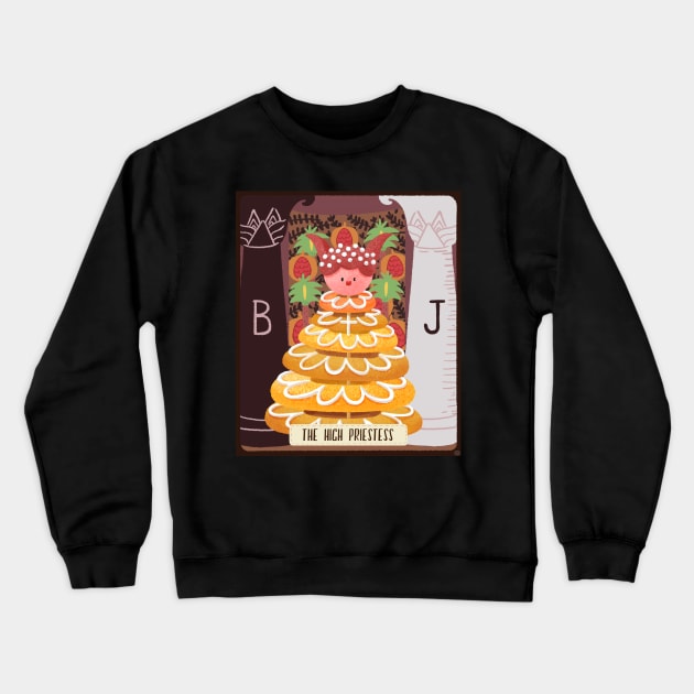 Dessert Tarot card-The High Priestess Crewneck Sweatshirt by BBvineart